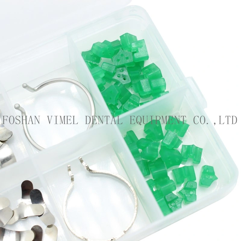 Dental Sectional Contoured Matrices Matrix Ring with Wedges Silicon Rubber Elastic Wedges