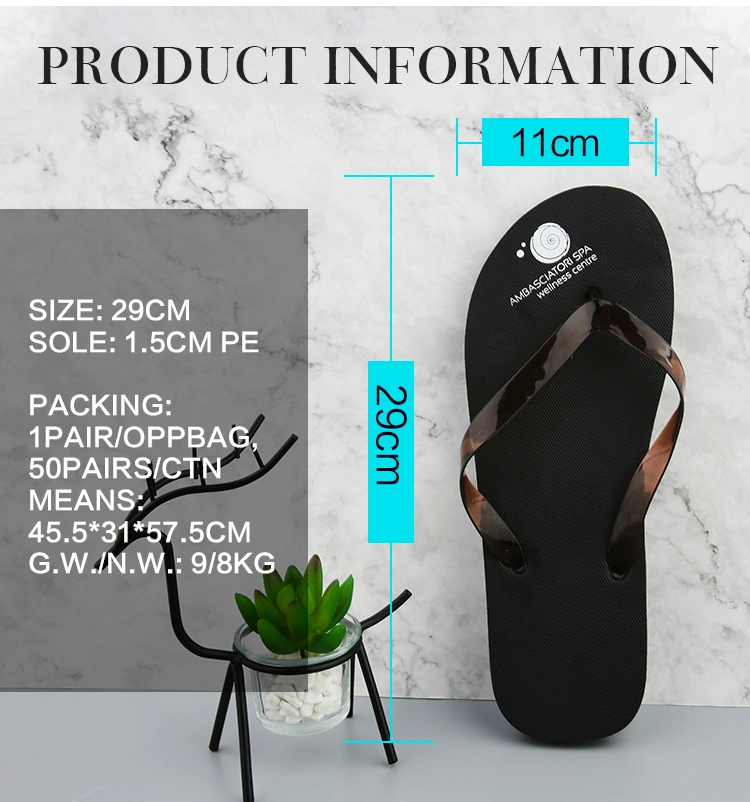 New Fashion Trend Women's Flat Bottom High Quality Flip Flops Soft Bottom Beach Large Slippers Men's Sandals