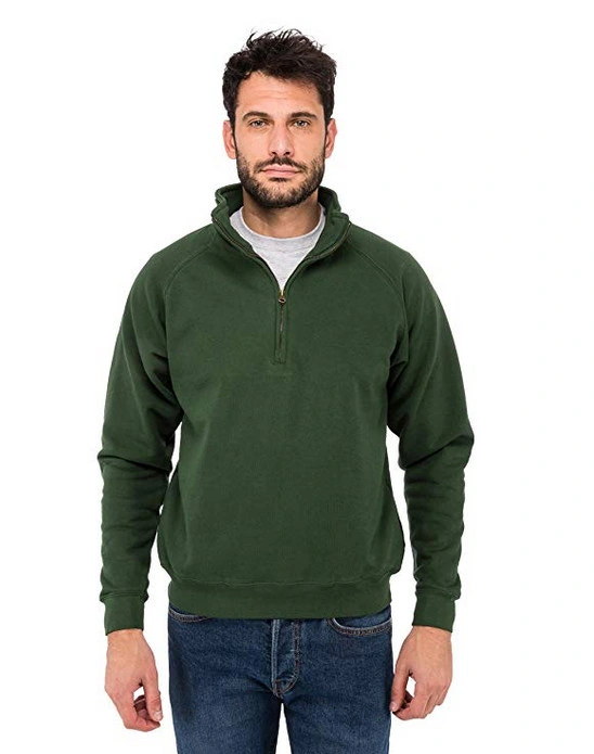 Men's Half Zip Neck Sweatshirt Mens Zip Hoodie Mens Fleece Classic Sweatshirts