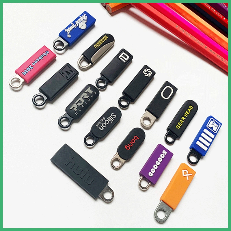 Customize Fashion Rubber Zipper Slider Head and Puller for Apparel