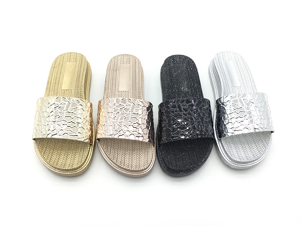 New Flat Sandal Outdoor Comfort Slippers for Women Summer Slide Sandals OEM PVC Slides