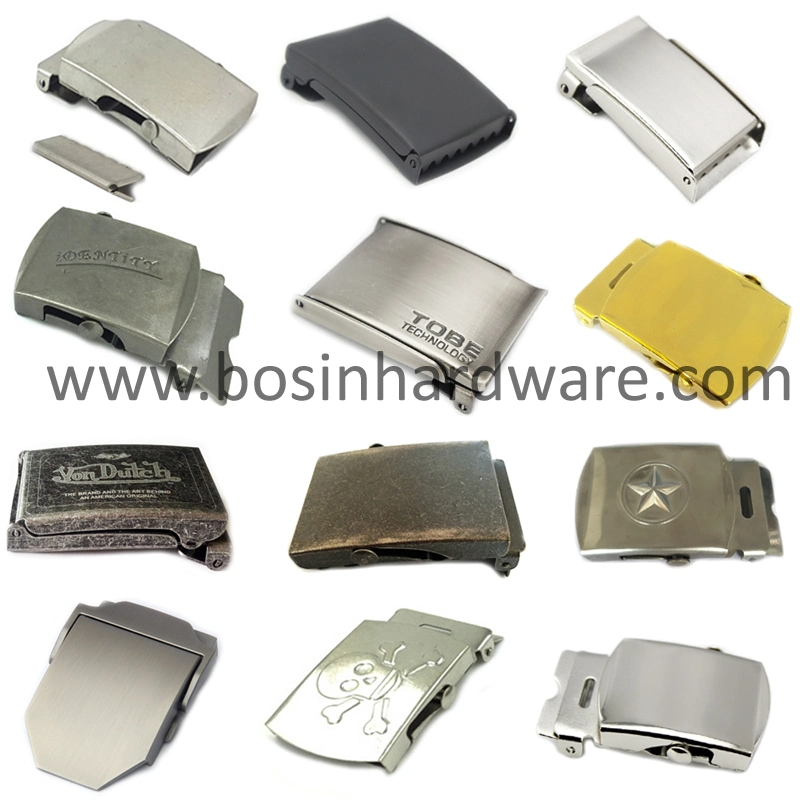 Chrome Mens Metal Slide Belt Buckle for Leather Craft