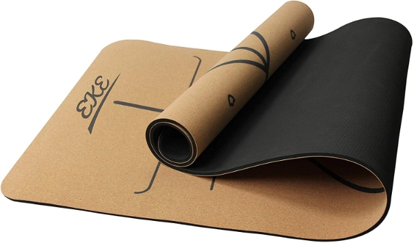 Non Slip Eco Custom Eco Friendly Pilates Cork Yoga Mats