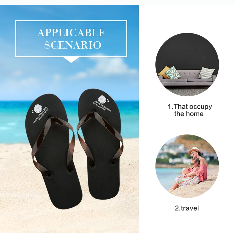 New Fashion Trend Women's Flat Bottom High Quality Flip Flops Soft Bottom Beach Large Slippers Men's Sandals
