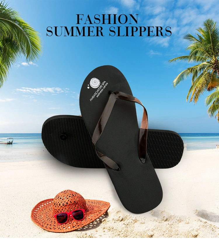 New Fashion Trend Women's Flat Bottom High Quality Flip Flops Soft Bottom Beach Large Slippers Men's Sandals