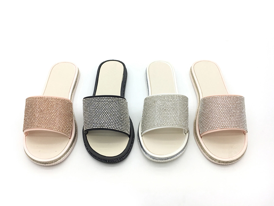 New Flat Sandal Outdoor Comfort Slippers for Women Summer Slide Sandals OEM PVC Slides