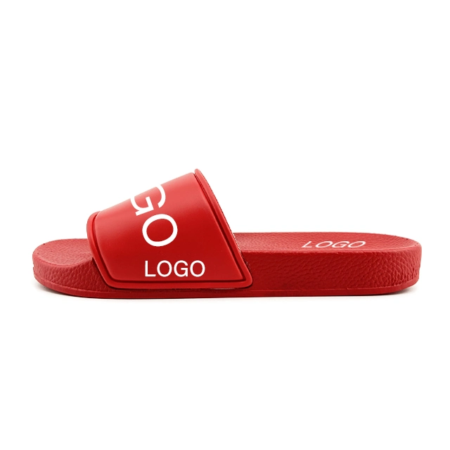 Greatshoe OEM Custom Logo Blank Slide Sandals, Customized Simple Design Blue Slide Sandals, PVC Slipper Men