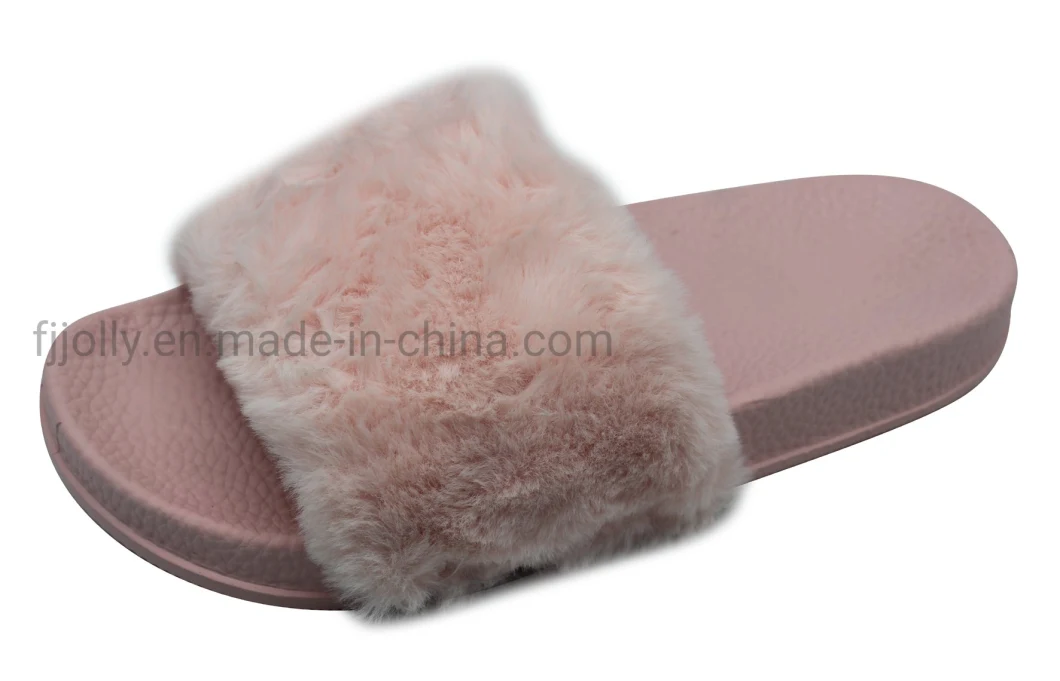 Soft Fur Insole Lady Slipper with Fur Warm Slipper Luxury Slipper for Women