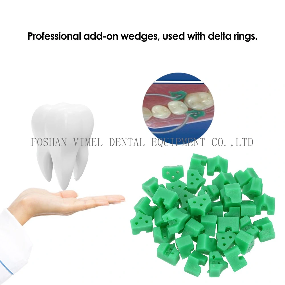 Dental Sectional Contoured Matrices Matrix Ring with Wedges Silicon Rubber Elastic Wedges