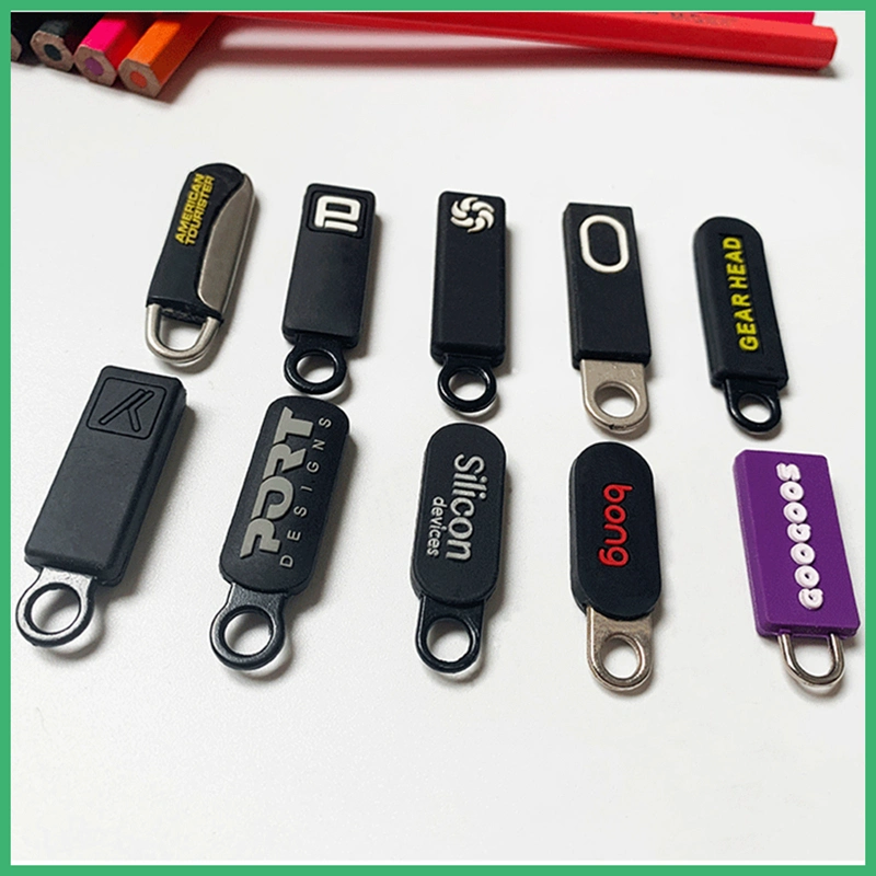 Customize Fashion Rubber Zipper Slider Head and Puller for Apparel