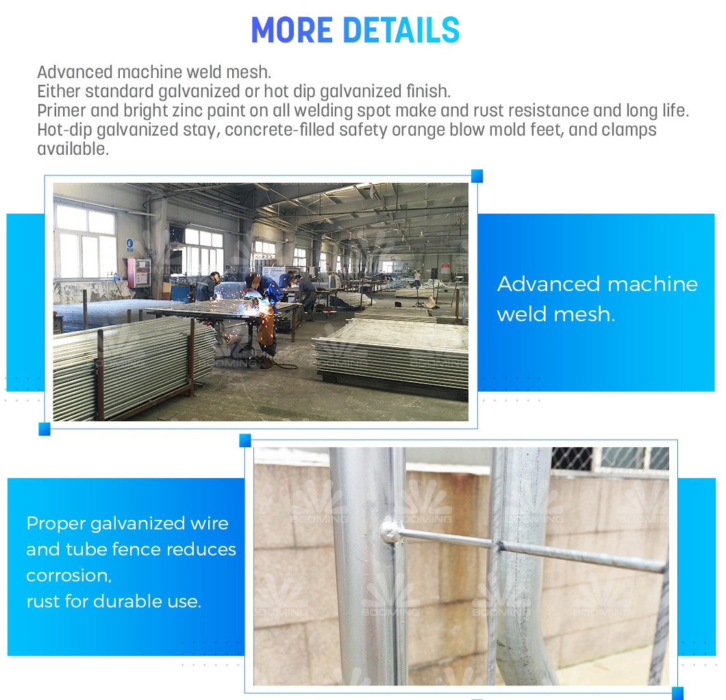 Construction Fence Panels Welded Steel Wire Mesh Temporary Fencing