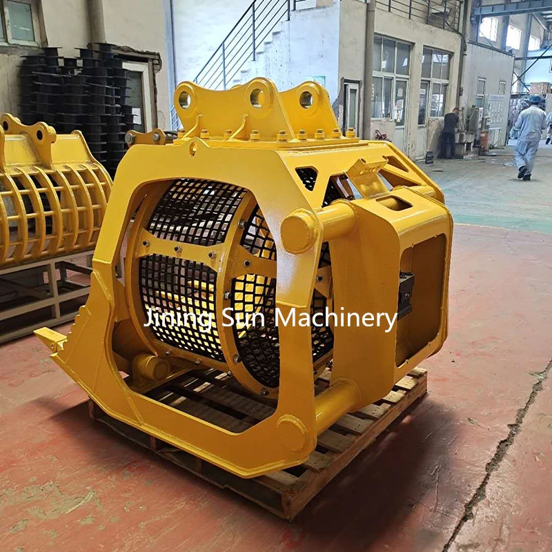 15t Excavator Rotating Sieving Bucket with Mesh Screens