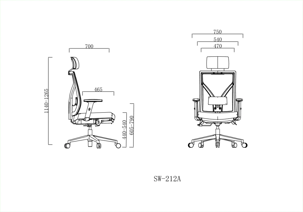 Executive Furniture Plastic Mesh Office Chair with Black Mesh