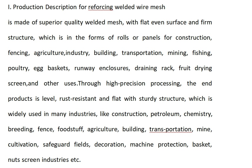 Factory Popular Hot Dipped Thick Rebar Panel Galvanized Welded Wire Mesh