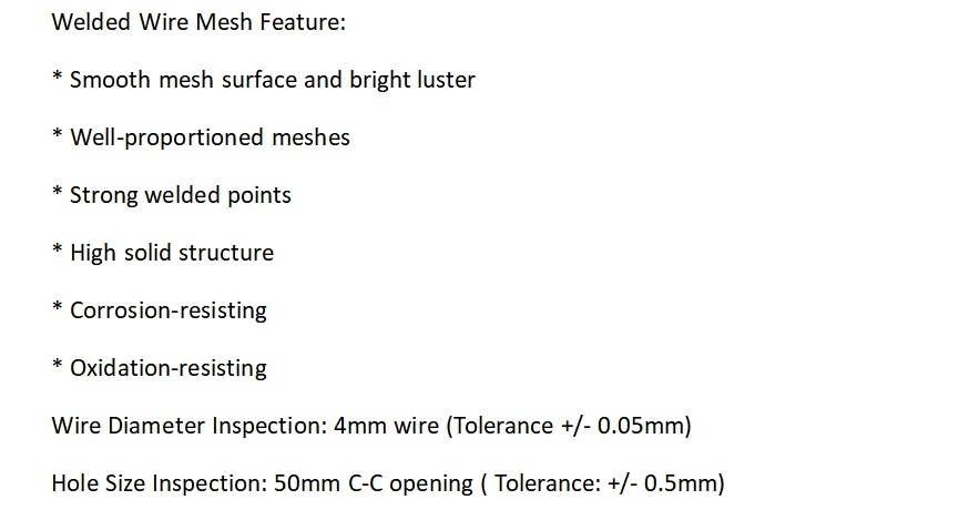 Factory Popular Hot Dipped Thick Rebar Panel Galvanized Welded Wire Mesh