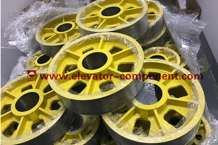 Elevator Iron Pulley or Nylon Pulley for Traction System