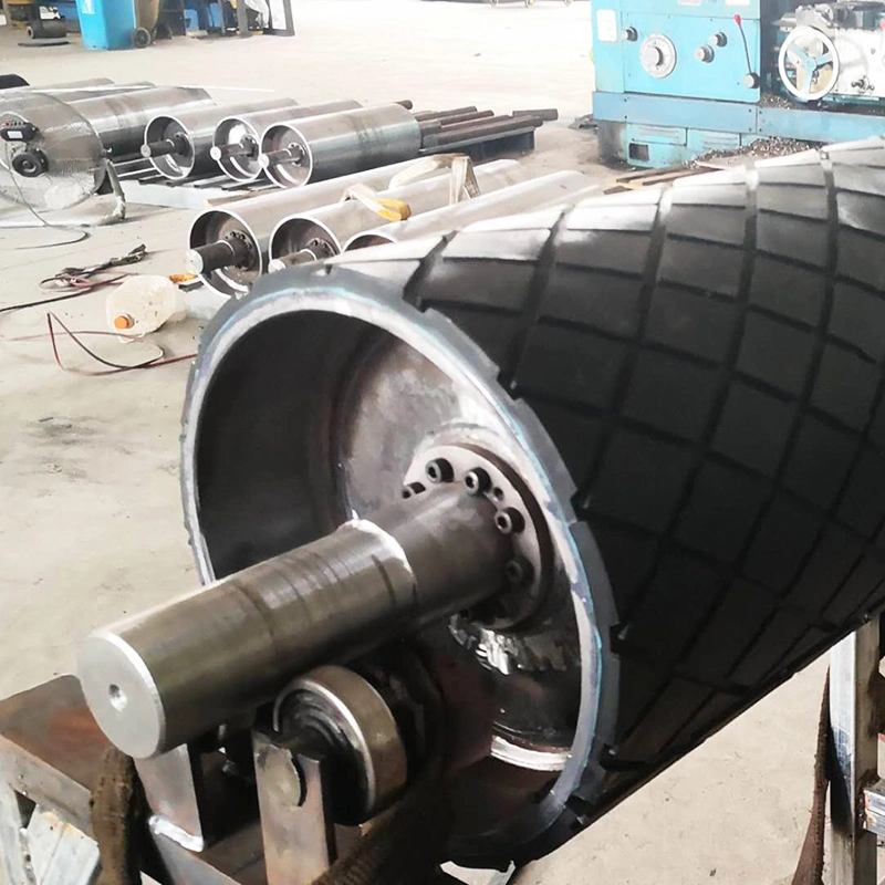 Timing Pulley Mini Conveyor Rubber Belt Using Conveyor Pulley with Rubber Lagging