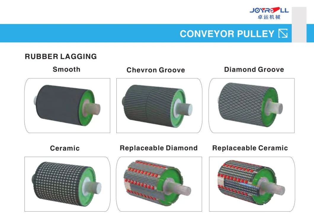 Timing Pulley Mini Conveyor Rubber Belt Using Conveyor Pulley with Rubber Lagging