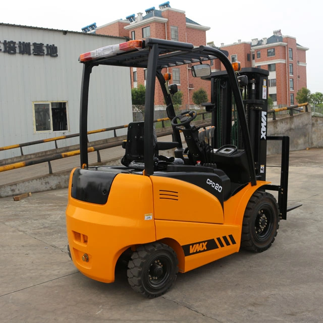 Vmax Factory 4 Wheel 48 Volt Curtis Electric Forklift Battery Powered Electric Forklift 2000 Kg