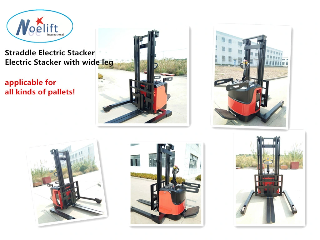 High Lifter 2ton Full Electric Straddle Stacker with Paper Roll Clamp