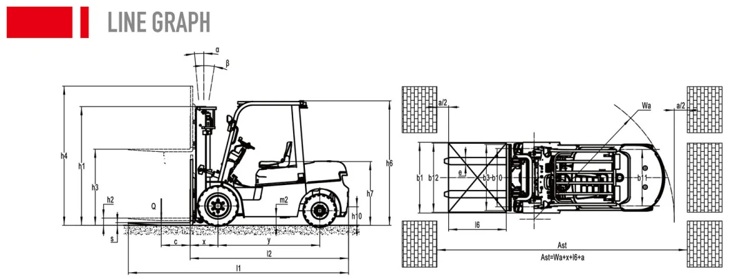 Electric Forklift 3ton Capacity Fork Lift Truck Hydraulic Stacker Trucks