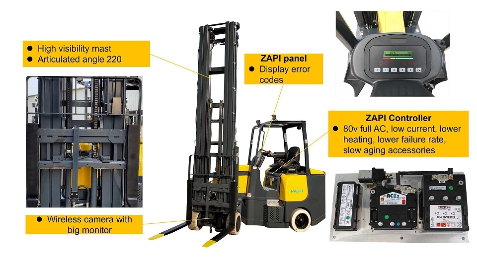 Cheap Price Mini Forklift for Warehouse 2 Ton Electric Forklift Electric Forklift Battery