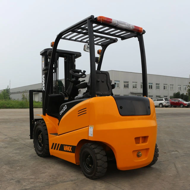 Vmax Factory 4 Wheel 48 Volt Curtis Electric Forklift Battery Powered Electric Forklift 2000 Kg