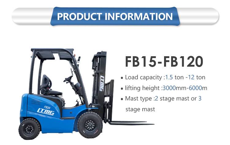 Four-Wheel Electric Lift Truck AC Motors 1.5 Ton Electric Counterbalance Forklifts