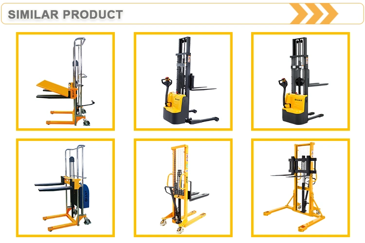 Giant Lift 1000kg 3m Full Electric Walkie Stacker Pallet Counter Balanced Forklift Straddle Stacker Hydraulic Truck for Low Level Stacking (CTD10R-E-3M)