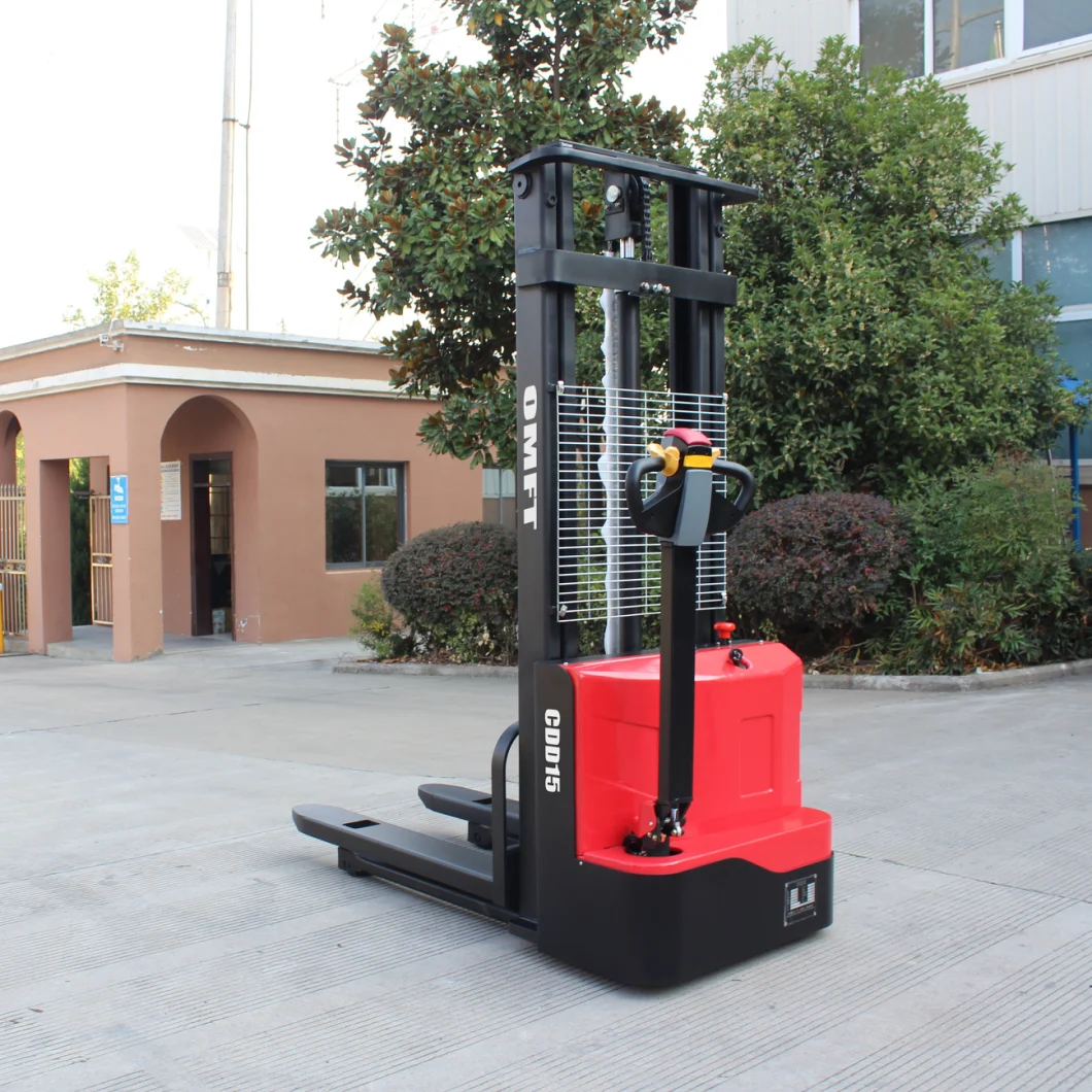 Van Use Electric Stacker Self-Load Unload Pallet Truck Battery Operated 1.2t 1.2 Ton