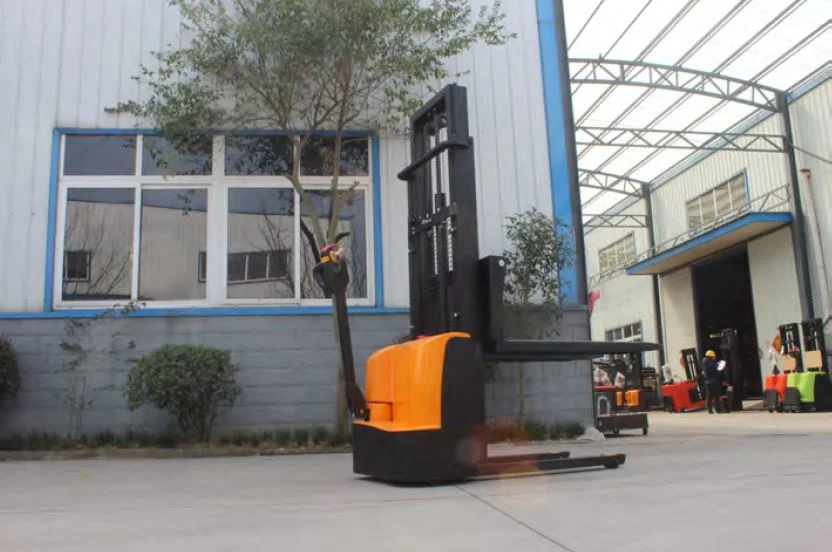 Full Electric Powered Pallet Stacker Walkie Type Motor Forklift