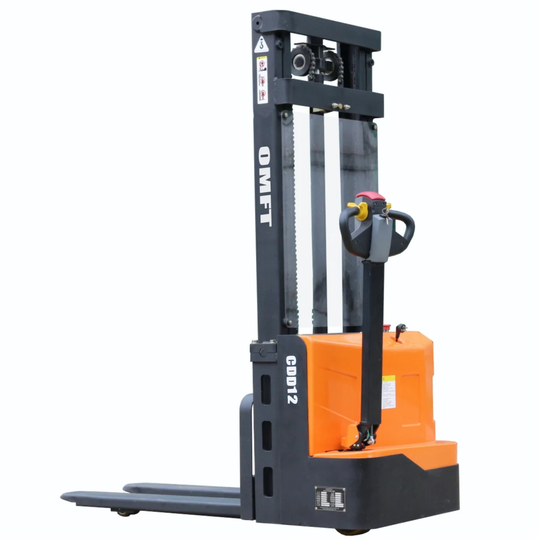 Van Use Electric Stacker Self-Load Unload Pallet Truck Battery Operated 1.2t 1.2 Ton