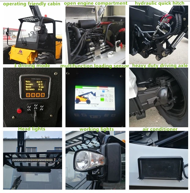 Diesel Powered 3 Ton Forklift Truck Telescopic Handler Forklift for Material Handling