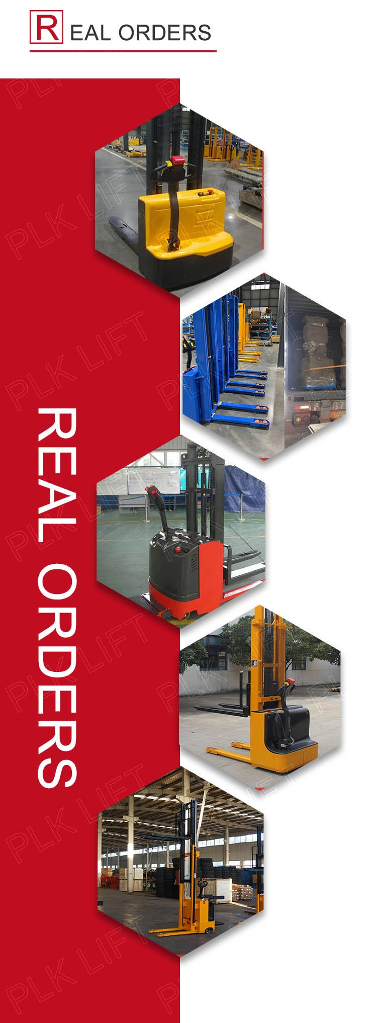 Hot Sales Full Powered Walkie Forklift Electric Pallet Stacker with Ce