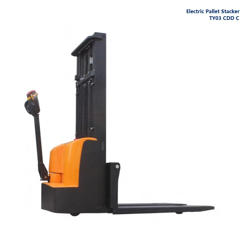 Full Electric Powered Pallet Stacker Walkie Type Motor Forklift