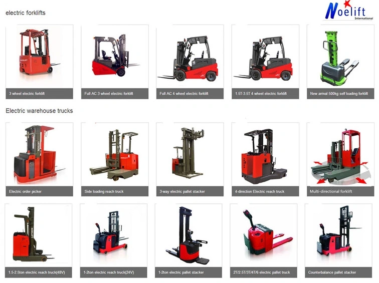 Instrument Panel 2000kg Noelift Electric Reach Forklift for Warehouse