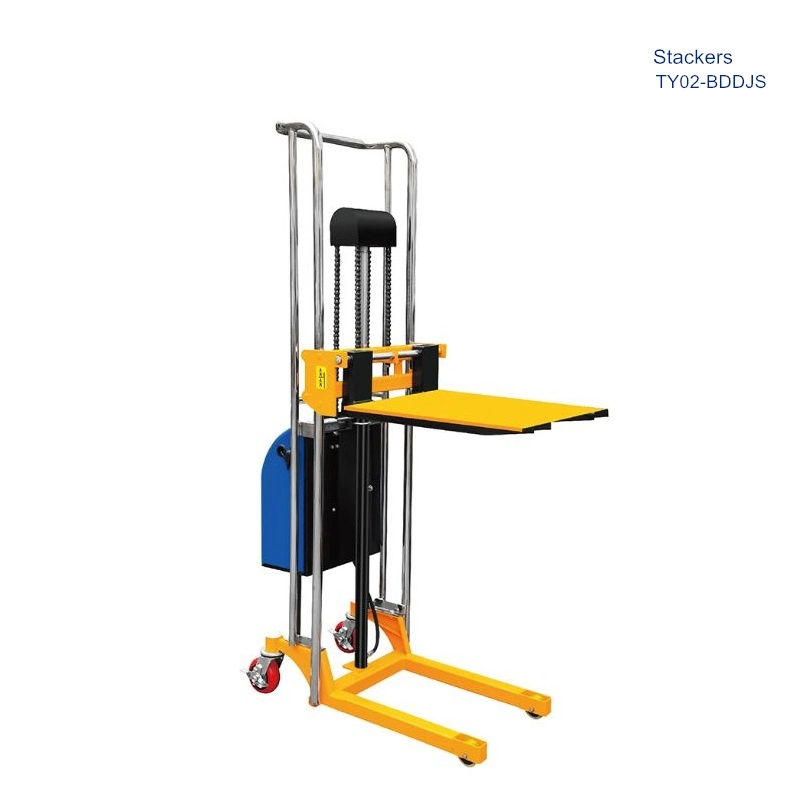 Hydraulic Electric Powered Pallet Stacker Fork Lifter Platform