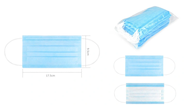 Meltblown Nonwoven Disposable Plain Work Face Mask