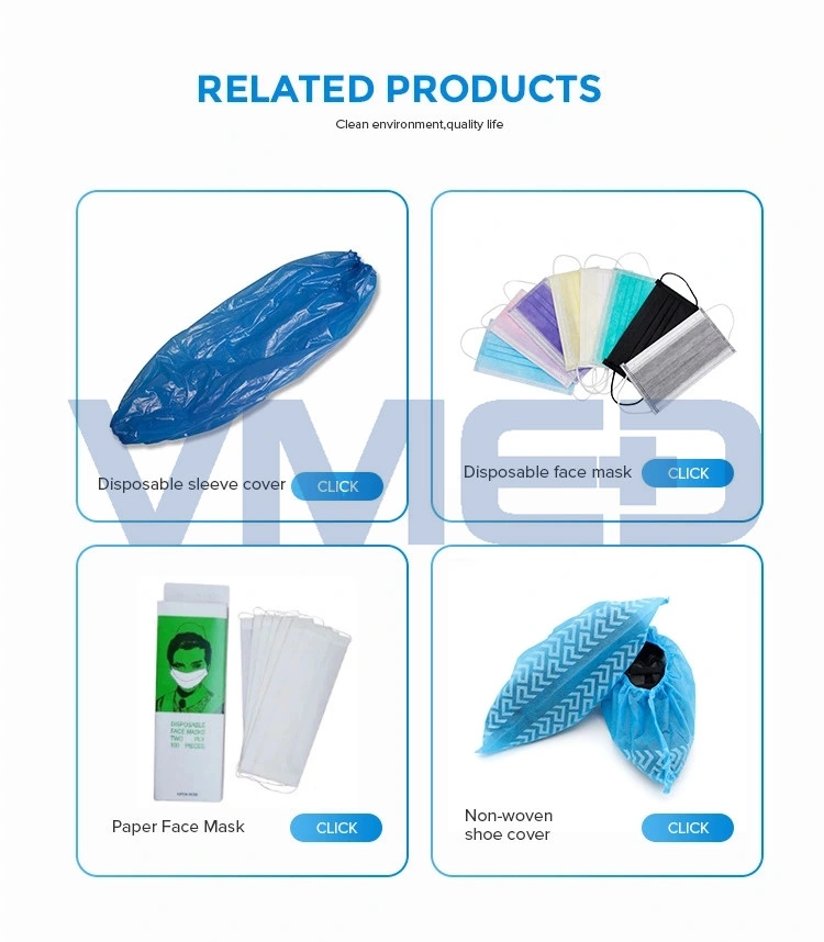 Disposable Nonwoven PP Hood Cover Protective Accessories PPE Products