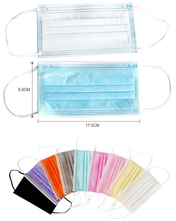 3ply Mask Nonwoven Mask Disposable Civil Mask Factory Manufacture Face Mask