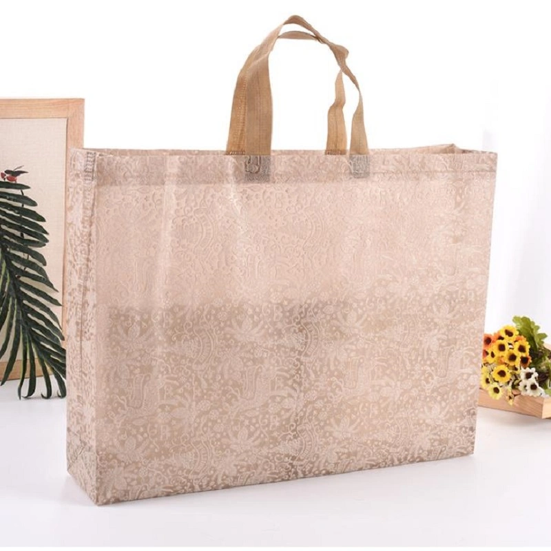 100%PP Embossed Customizable Nonwoven Spunbond Cloth Bag for Shopping