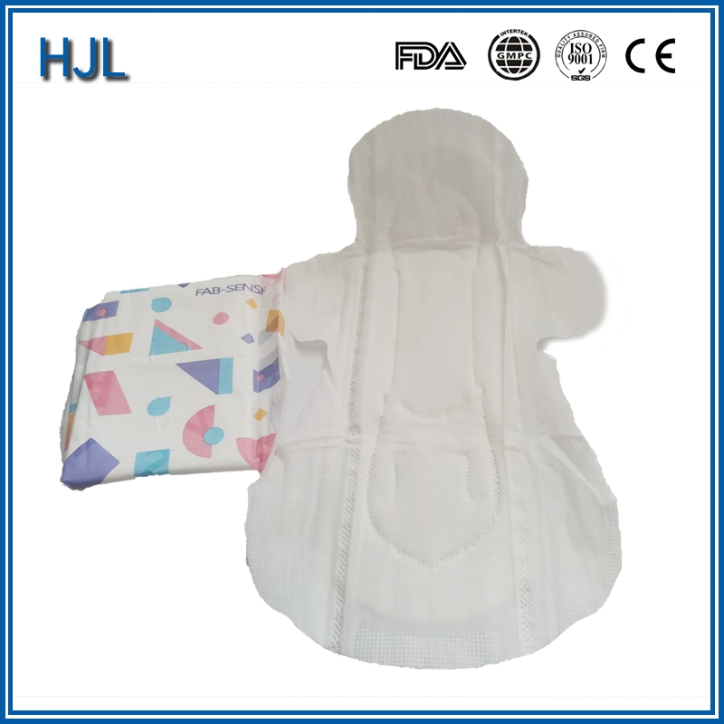 High Absorbent Cotton Lady Sanitary Napkin with PE Nonwoven Cover