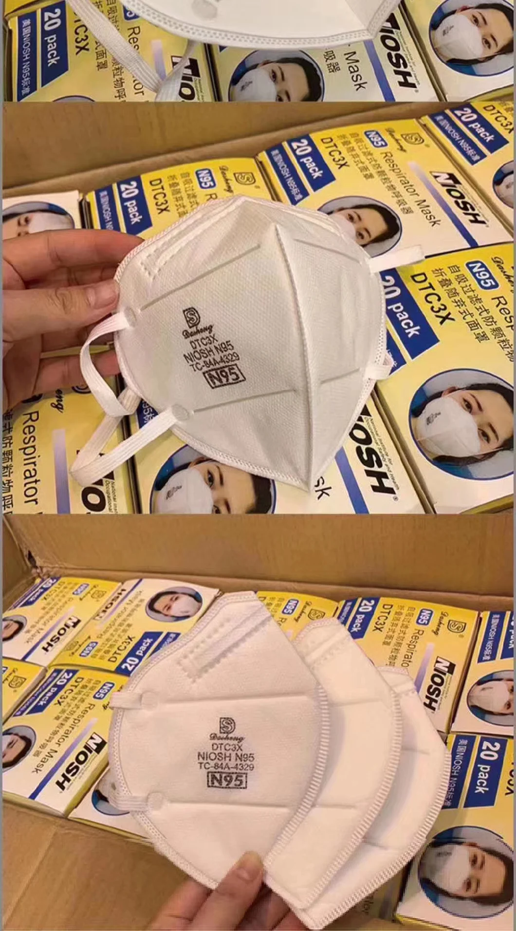 Kn95 N95 Ffp2 Ffp3 Ce FDA Disposable Protective Face Mask