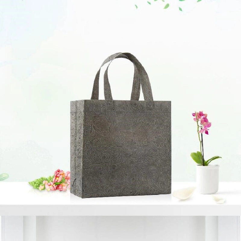 100%PP Embossed Customizable Nonwoven Spunbond Cloth Bag for Shopping