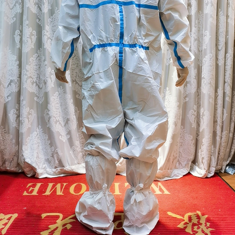 White Cleaning Hooded Polypropylene Nonwoven PP Non Woven SMS Disposable Coveralls