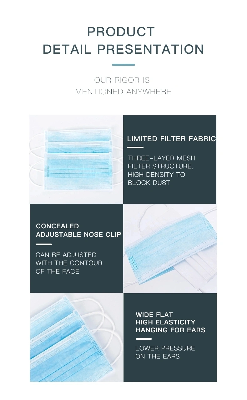 3ply Disposable Mask Nonwoven Face Mask Non Woven Face Mask