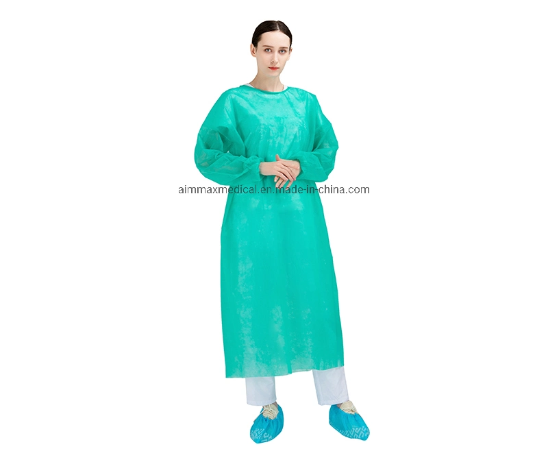 Factory Wholesale Disposable Protective Clothing Nonwoven PP PP/PE SMS Isolation Gown