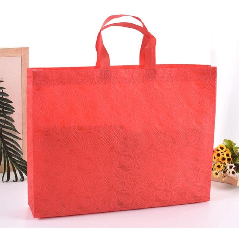 100%PP Embossed Customizable Nonwoven Spunbond Cloth Bag for Shopping