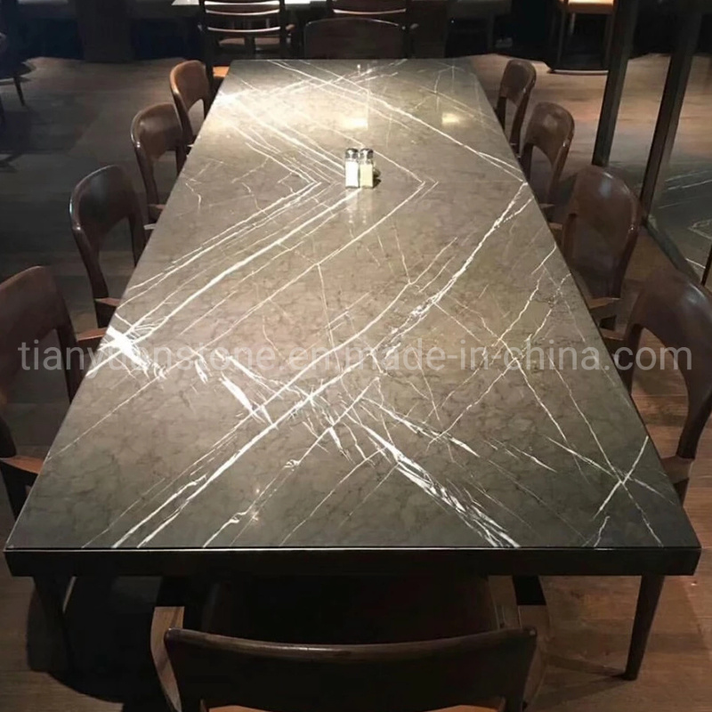 Polished Pietra Gray Slabs Iran Gray Marble for Flooring Tiles