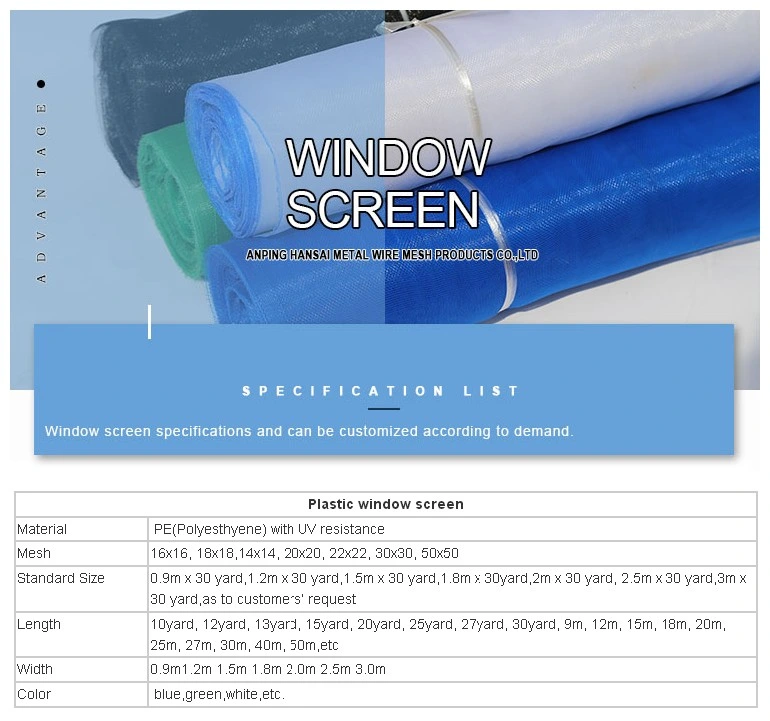 Best Selling High Quality Colored Window Screen Netting